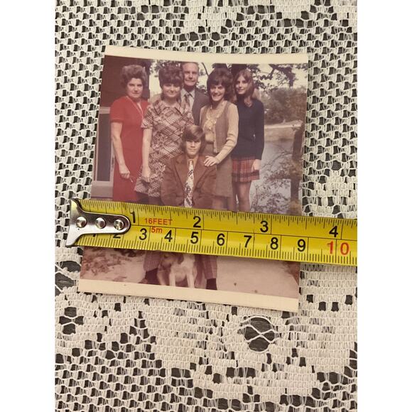 1972 Christmas Photo Family with New Puppy & Lots of Plaid - Picture 6 of 6